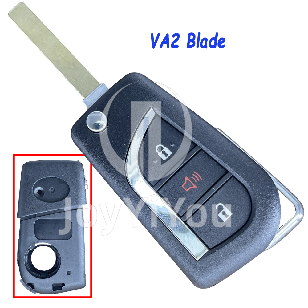 Replacement 2+1 Button Flip Remote Shell for TOY（VA2）