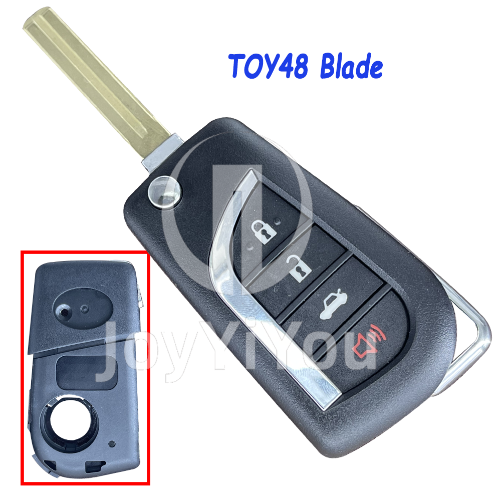 Replacement 3+1 Button Flip Remote Shell for TOY（TOY48）