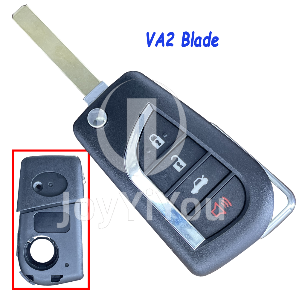 Replacement 3+1 Button Flip Remote Shell for TOY（VA2）