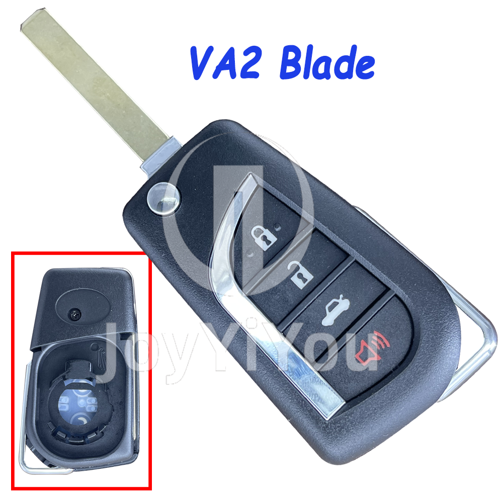 Replacement 3+1Buttons Flip Remote Shell for TOY （VA2）