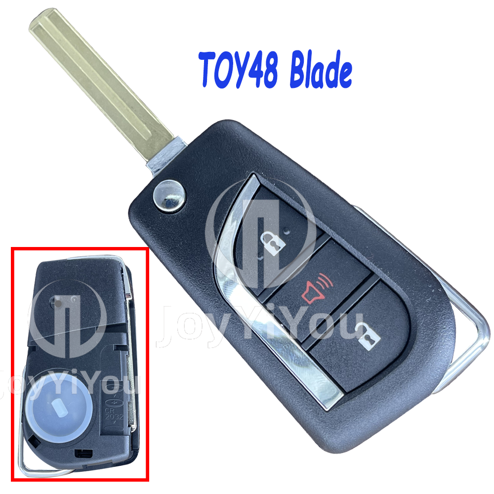 2+1Button Flip Remote Key Shell For TOY （TOY48）Without Logo
