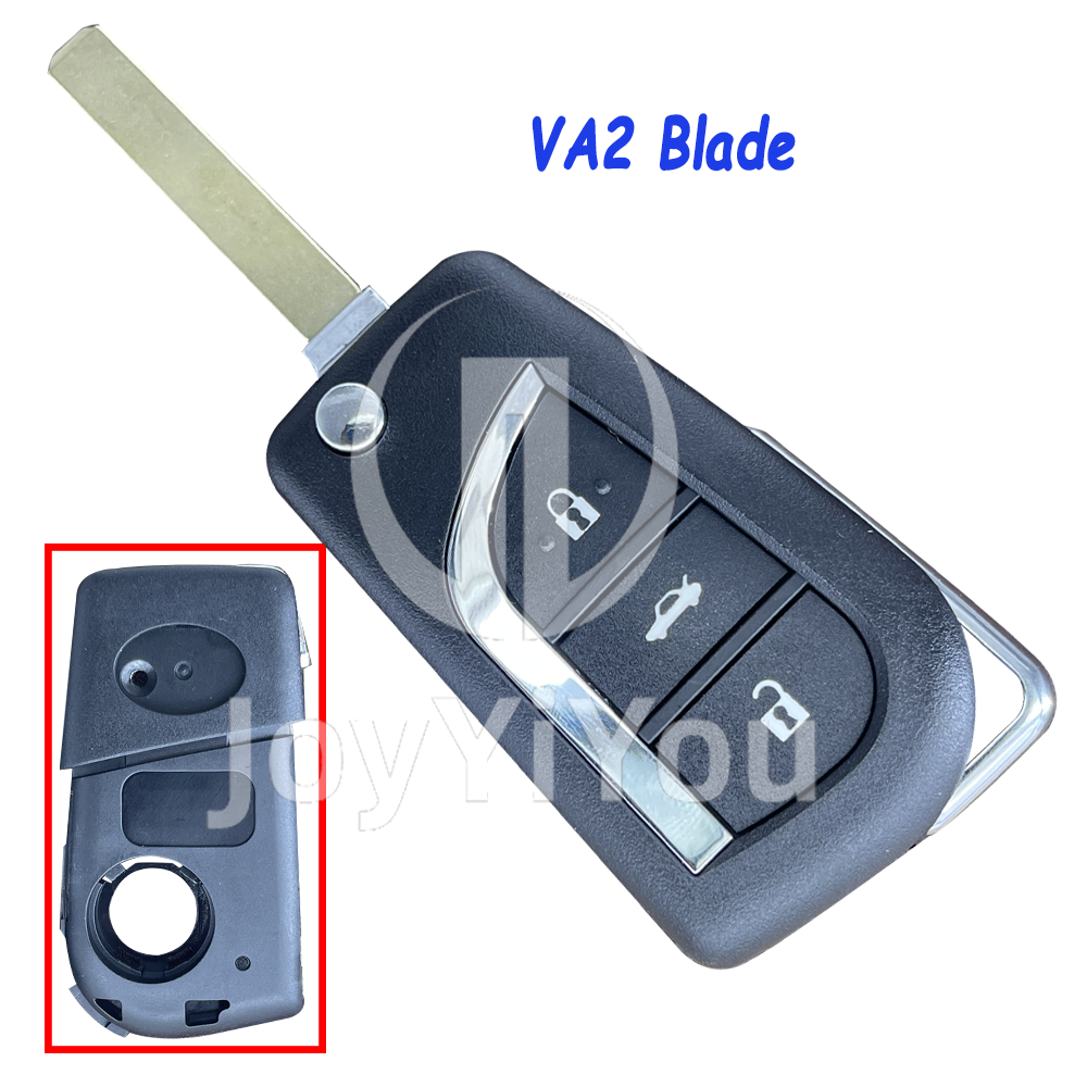 Replacement 3 Button Flip Remote Shell for TOY（VA2）