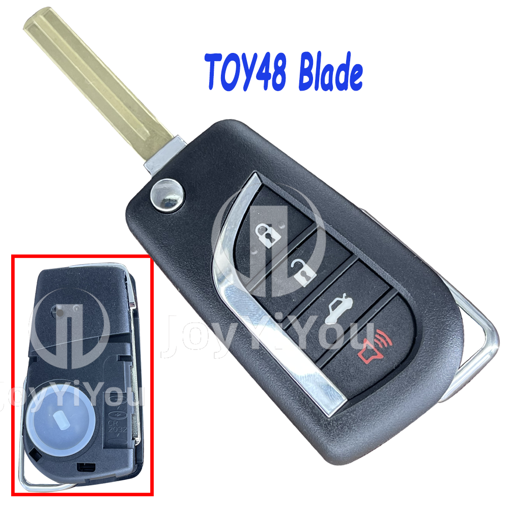 3+1Button Flip Remote Key Shell For TOY （TOY48）Without Logo