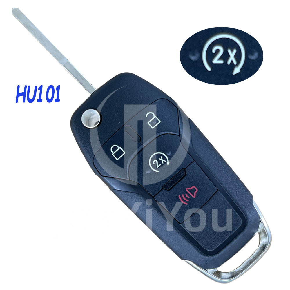 3+1Button-Start Flip Remote Key Shell For FD (HU101) 