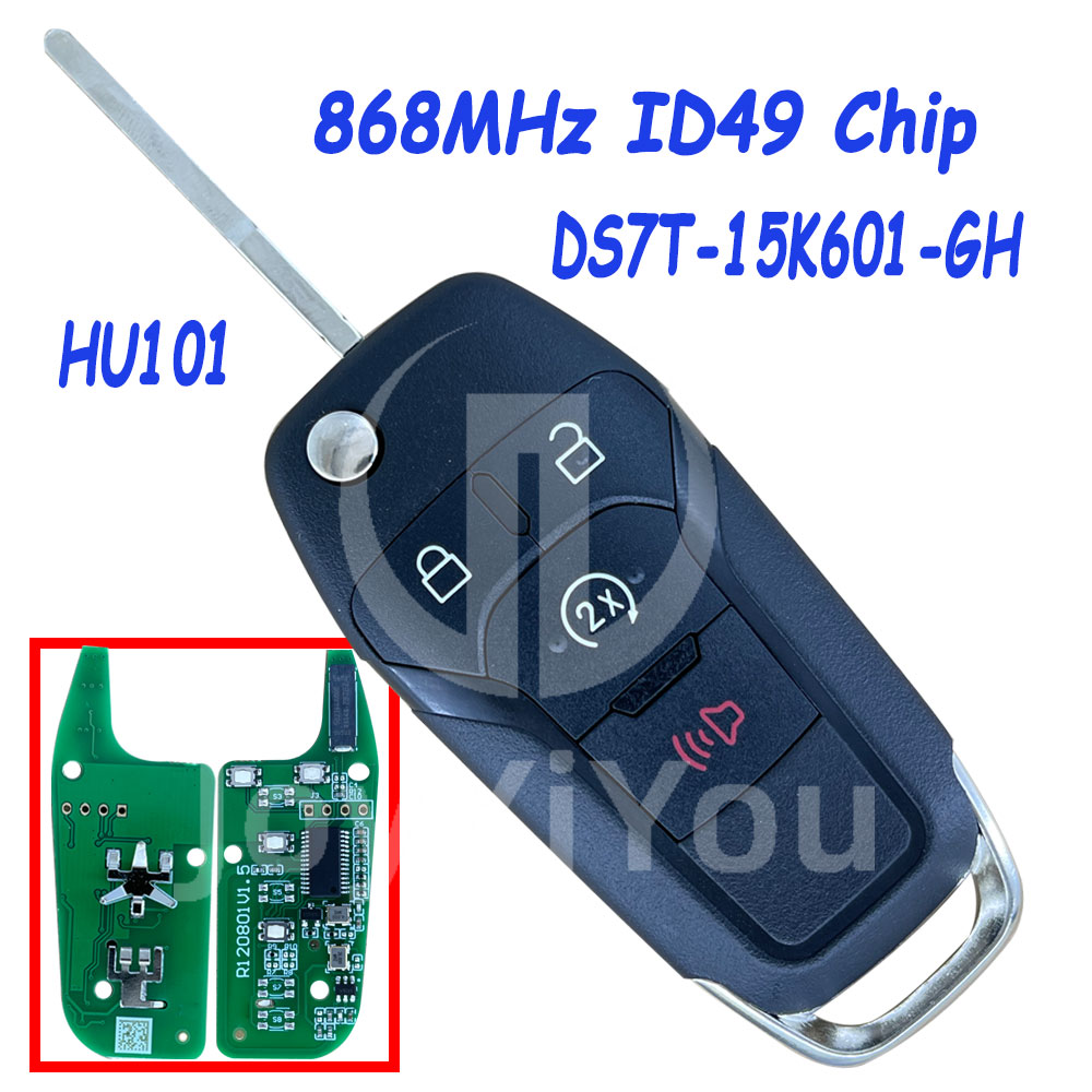AFTERMARKET 3+1Button-START 868MHz ID49 Chip Flip Remote Key For FD (HU101)