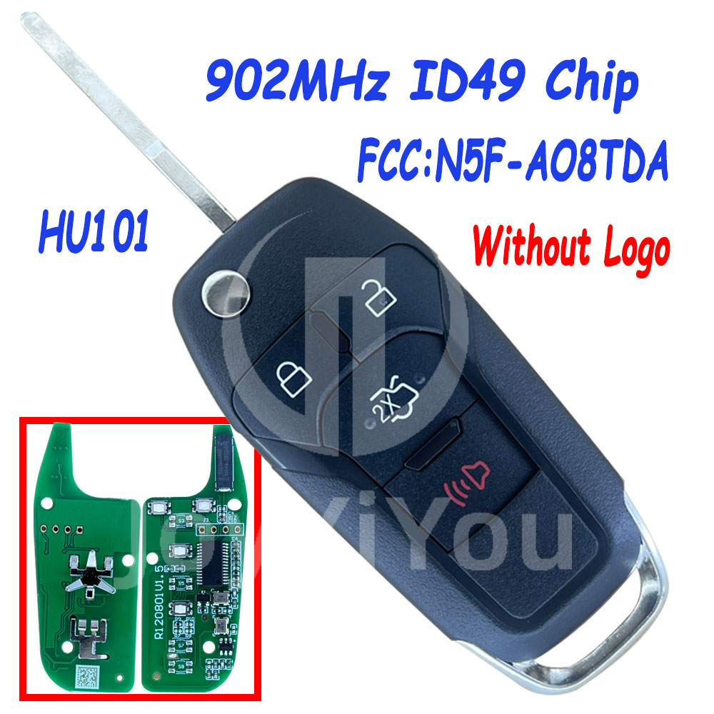 AFTERMARKET 3+1Button-STUNK FCC:N5F-A08TDA 902MHz ID49 Chip Flip Remote Key For FD (HU101) Without Logo