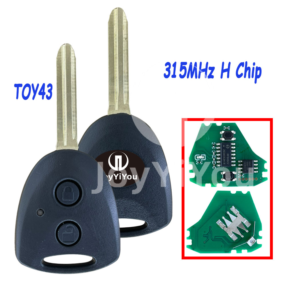 FCC ID:CWTWB1G0084 2Button Remote Key 315mhz/H Chip For TOY 2016-2018 Avanza (TOY43)