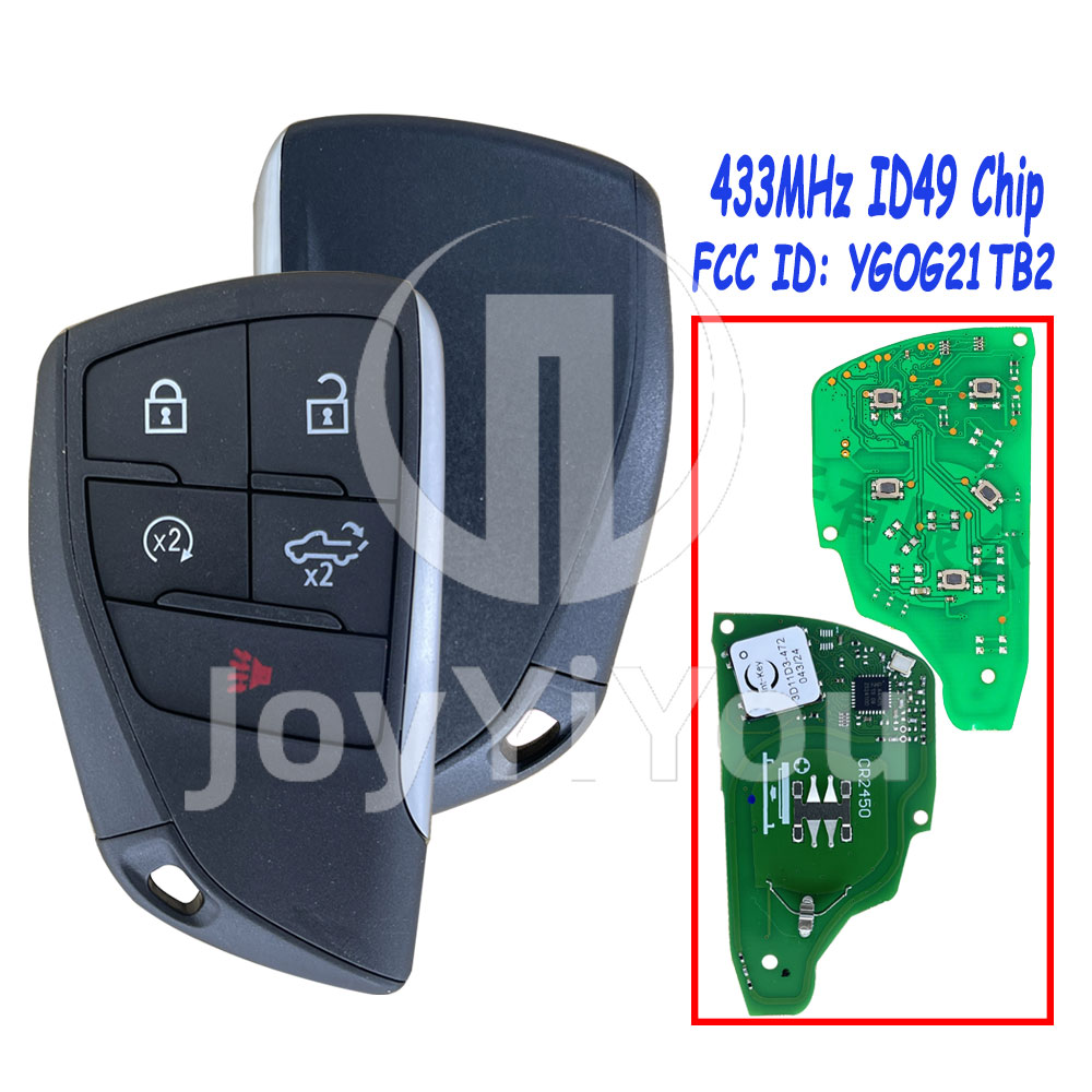 FCC ID: YG0G21TB2 433MHz ID49 Chip Smart Key Card For CHV 4+1Button-Pickuop （HU100）Without Logo