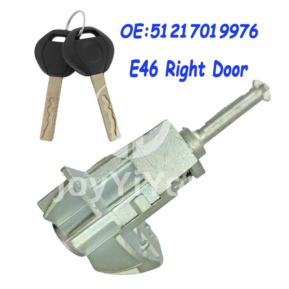 OE:51217019976 Right Driver Door Lock Barrel Cylinder Barrel Assembly with 2 Keys FOR BMW E46 325Ci 325i 325xi 330Ci 330i 330xi M3