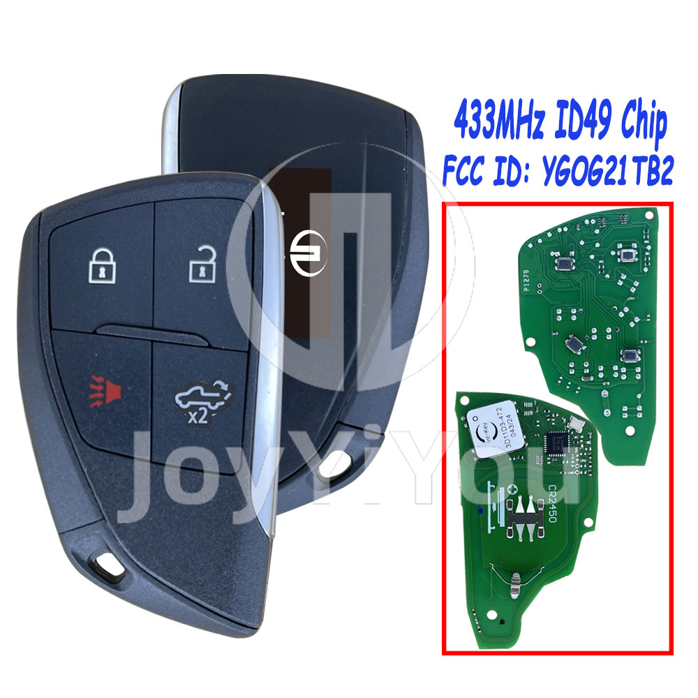FCC ID: YG0G21TB2 433MHz ID49 Chip Smart Key Card For GM 3+1Button-Pickup（HU100）