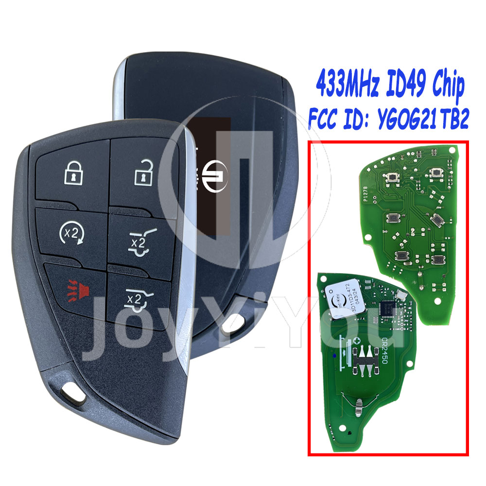 FCC ID: YG0G21TB2 433MHz ID49 Chip Smart Key Card For GM 5+1Button（HU100）