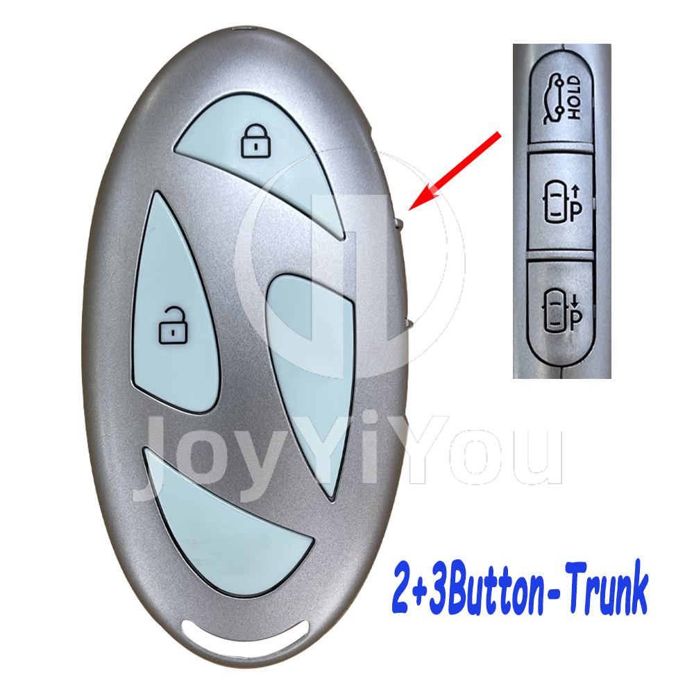 2+3Button-Trunk Smart Card Cover For Hyundai（Blue）