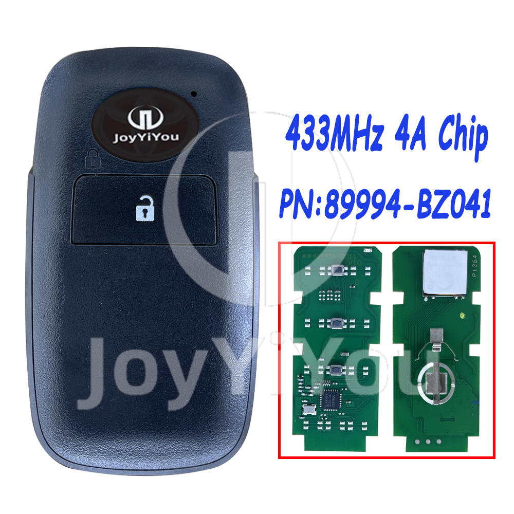 2Button 433MHz 4A Chip Smart Key Card For TOY 89994-BZ041 -1 89994-BZ170-J1 89994-BZ050-J1 