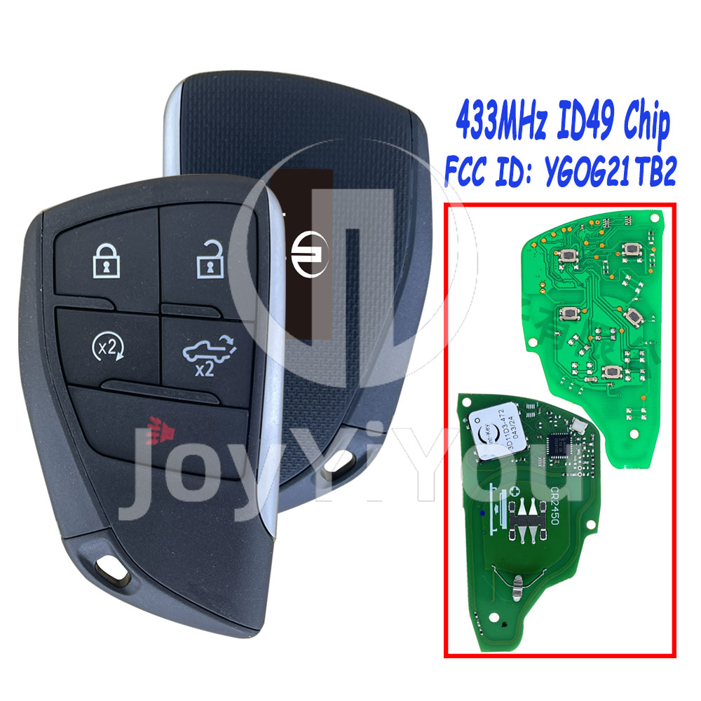 FCC ID: YG0G21TB2 433MHz ID49 Chip Smart Key Card For CHV 4+1Button-Pickuop （HU100）