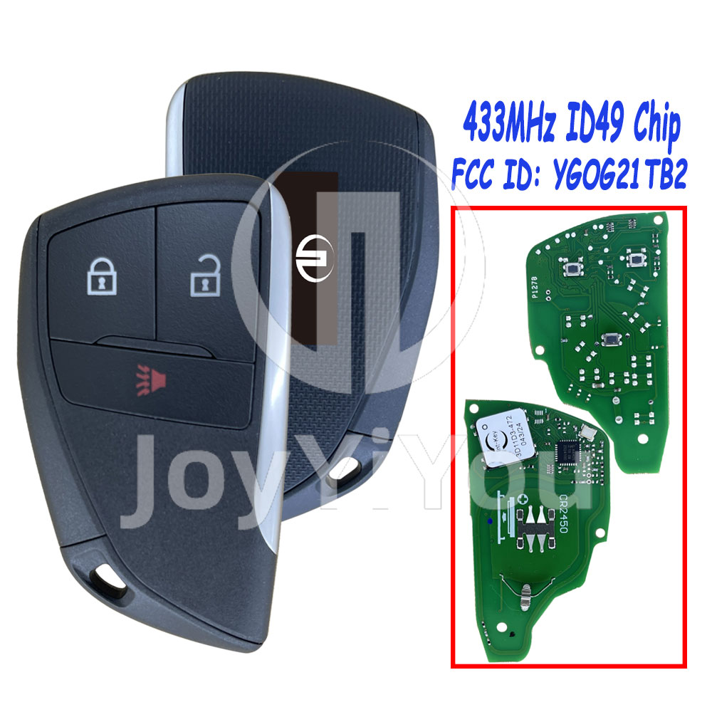 FCC ID: YG0G21TB2 433MHz ID49 Chip Smart Key Card For CHV 2+1Button（HU100）