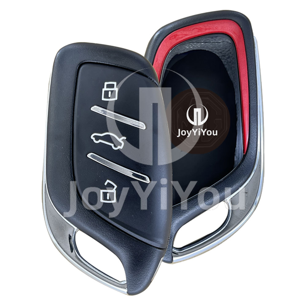 Red 3Button Smart Card Cover With Emergency Key For MG (HU100)