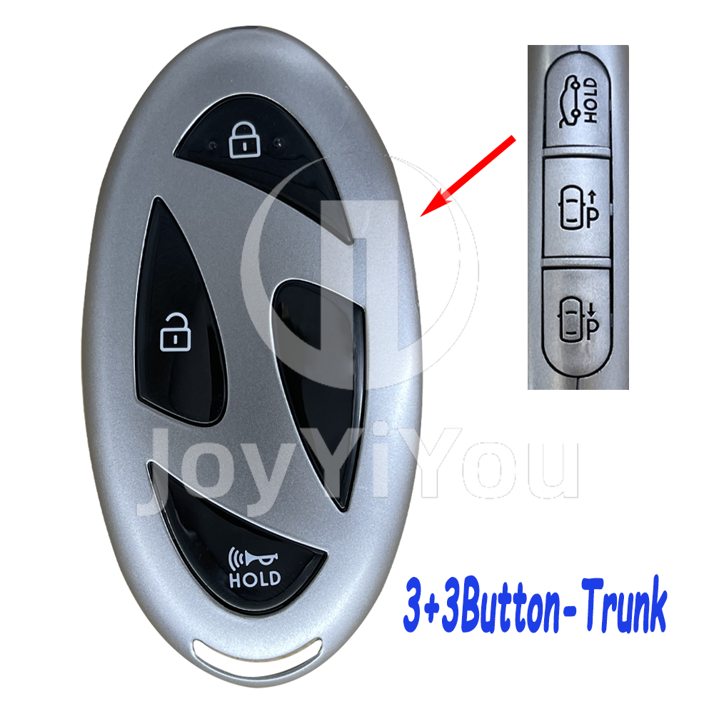 3+3Button-Trunk Smart Card Cover For Hyundai（Black）