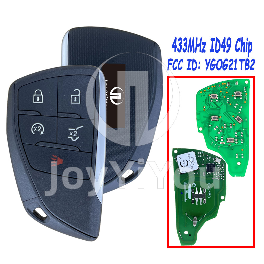 FCC ID: YG0G21TB2 433MHz ID49 Chip Smart Key Card For CHV 4+1Button-Hatch（HU100）