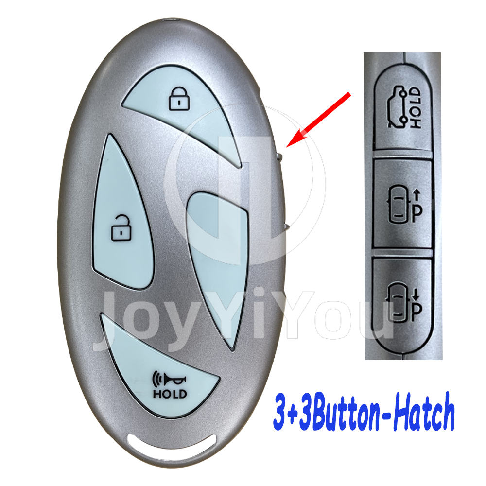 3+3Button-Hatch Smart Card Cover For Hyundai（Blue）