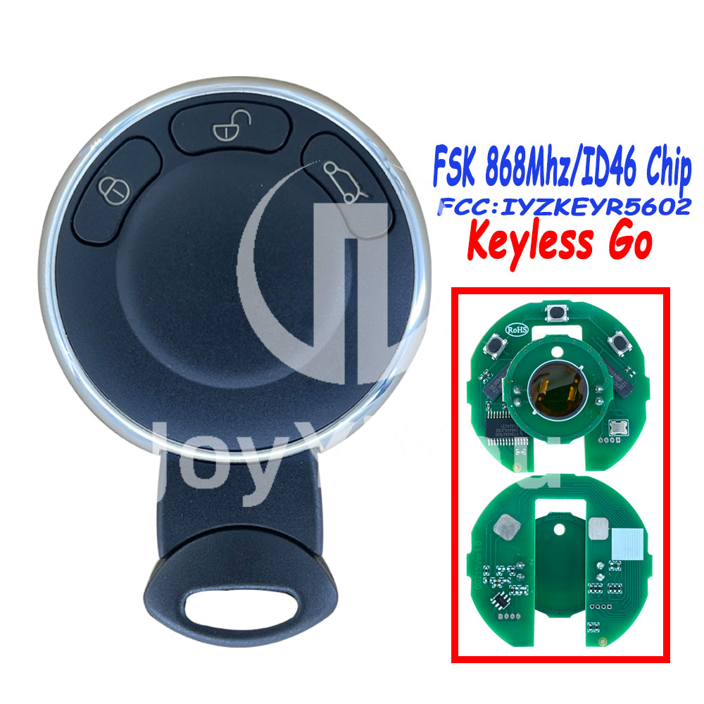 IYZKEYR5602 3Button Smart Key 868Mhz/ID46 Chip Keyless Go For BM MiNi FCC ID: KR55WK49333 IC: 2701A-KEYR5602_复制