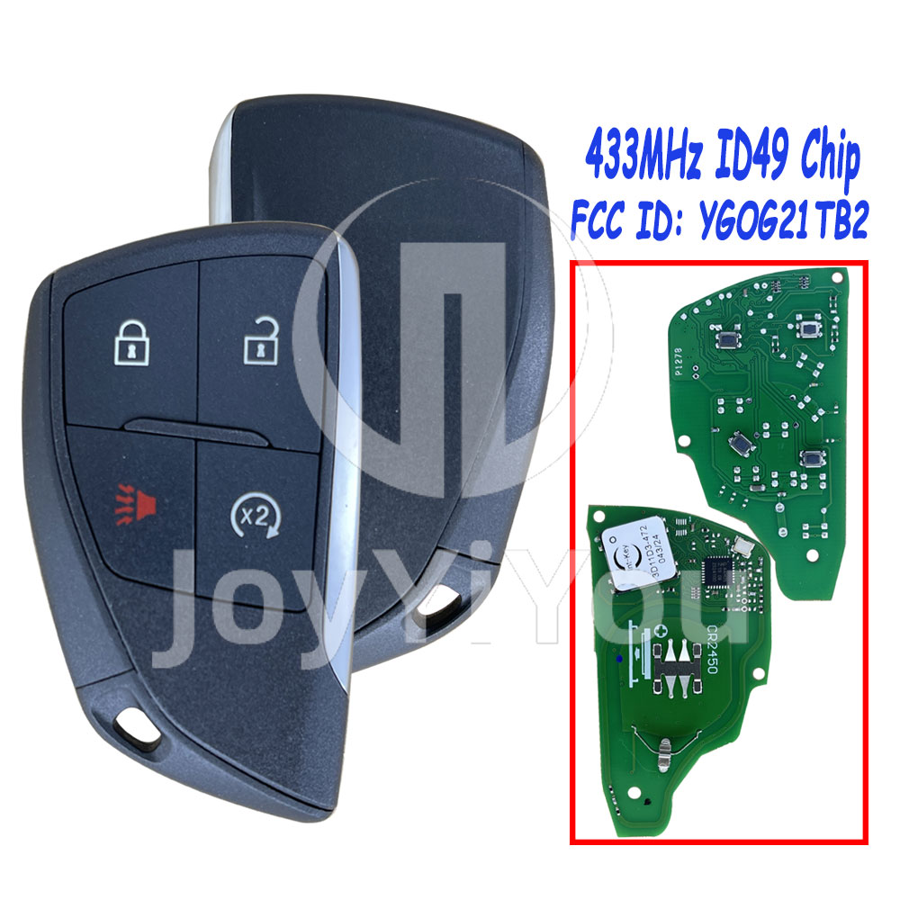 FCC ID: YG0G21TB2 433MHz ID49 Chip Smart Key Card For CHV 3+1Button-Start（HU100）Without Logo