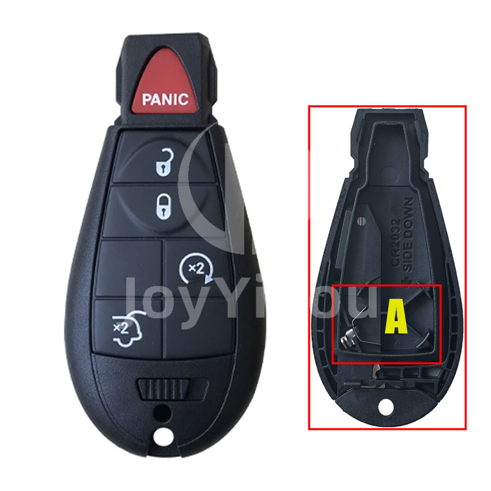 5 Button-B FOBIK Cover Without Battery Door For Chrysler（Without Logo）