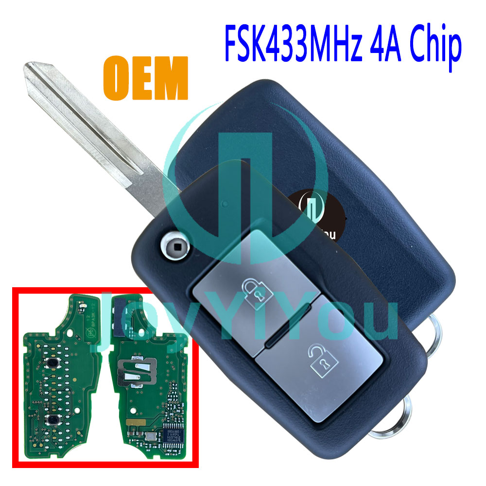 OEM Flip Remote Key 433MHz 4A Chip For MIT 2Button FCC：FCC: CWTWB1G767