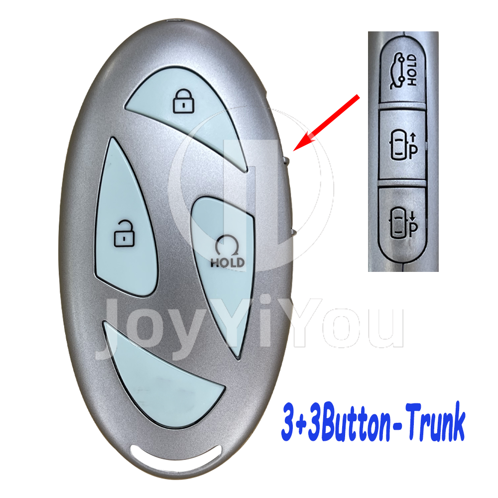 3-3Button-Trunk Smart Card Cover For Hyundai（Blue）