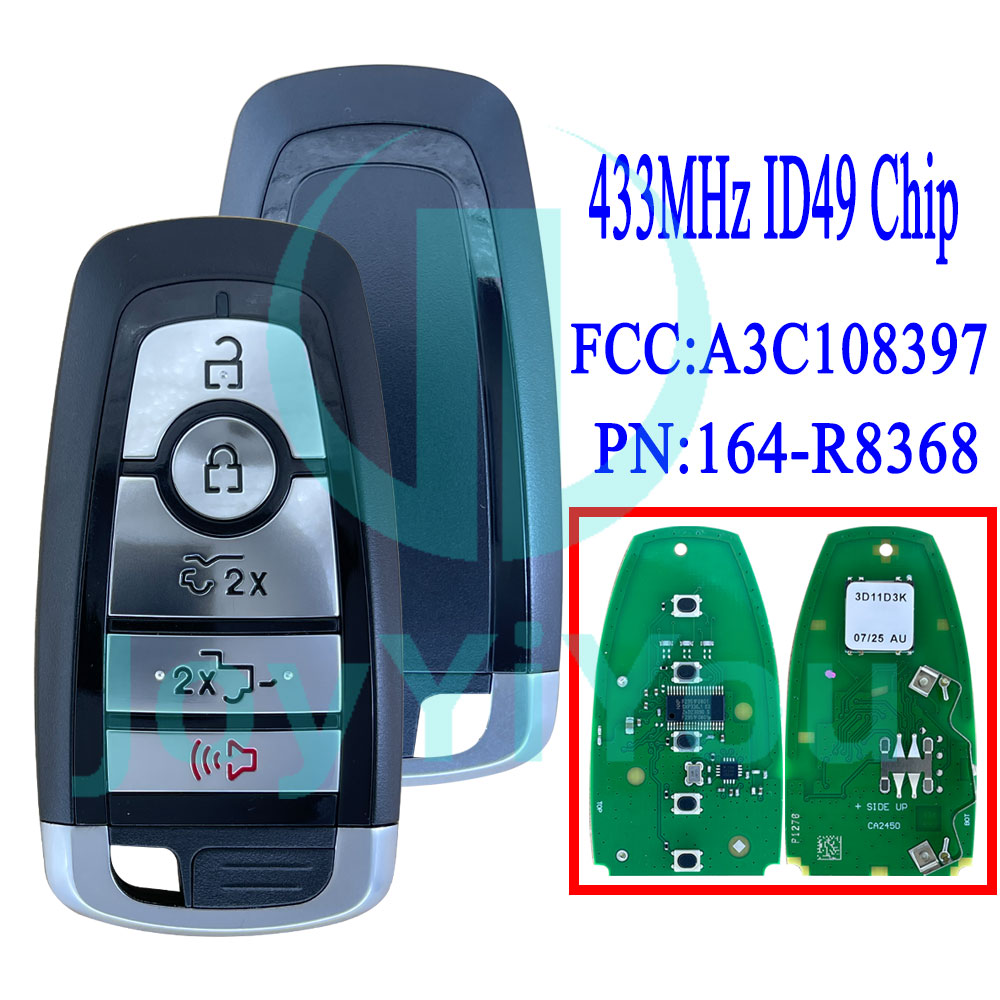 M3N-A3C108397 PN: 164-R8368 434MHz ID49 Chip Smart Key For 2024-2025 FD F-150 Lightning