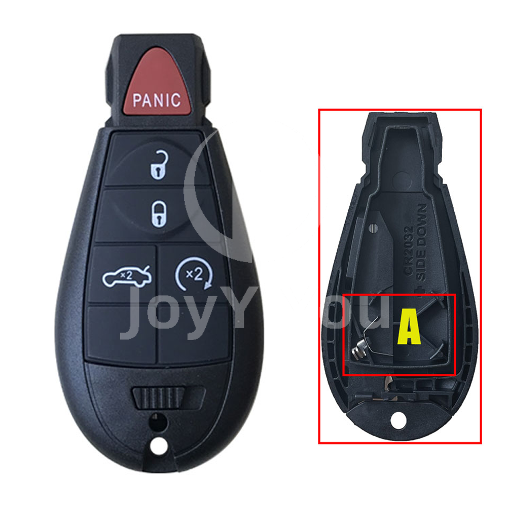 4+1 Button-Trunk FOBIK Cover Without Battery Door For Chrysler（Without Logo）