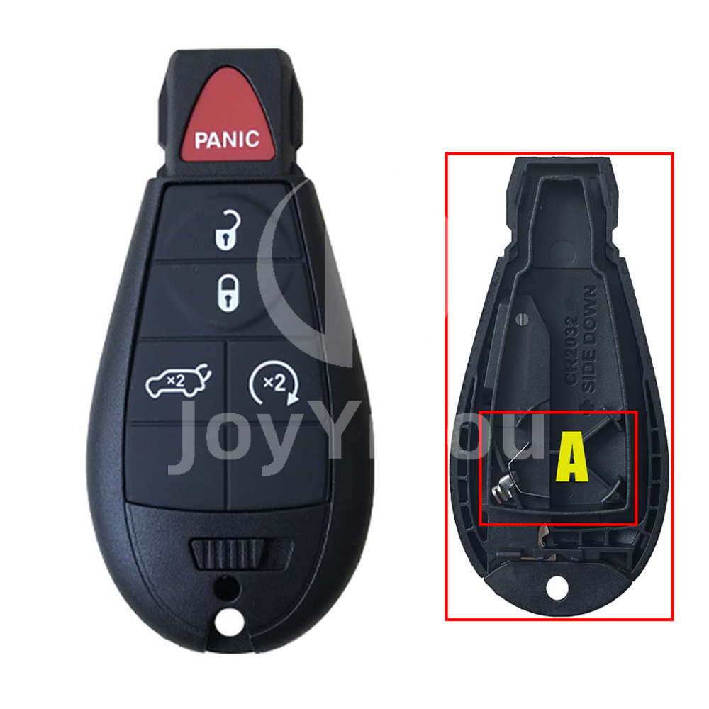4+1 Button-Hatch FOBIK Cover Without Battery Door For Chrysler（Without Logo）