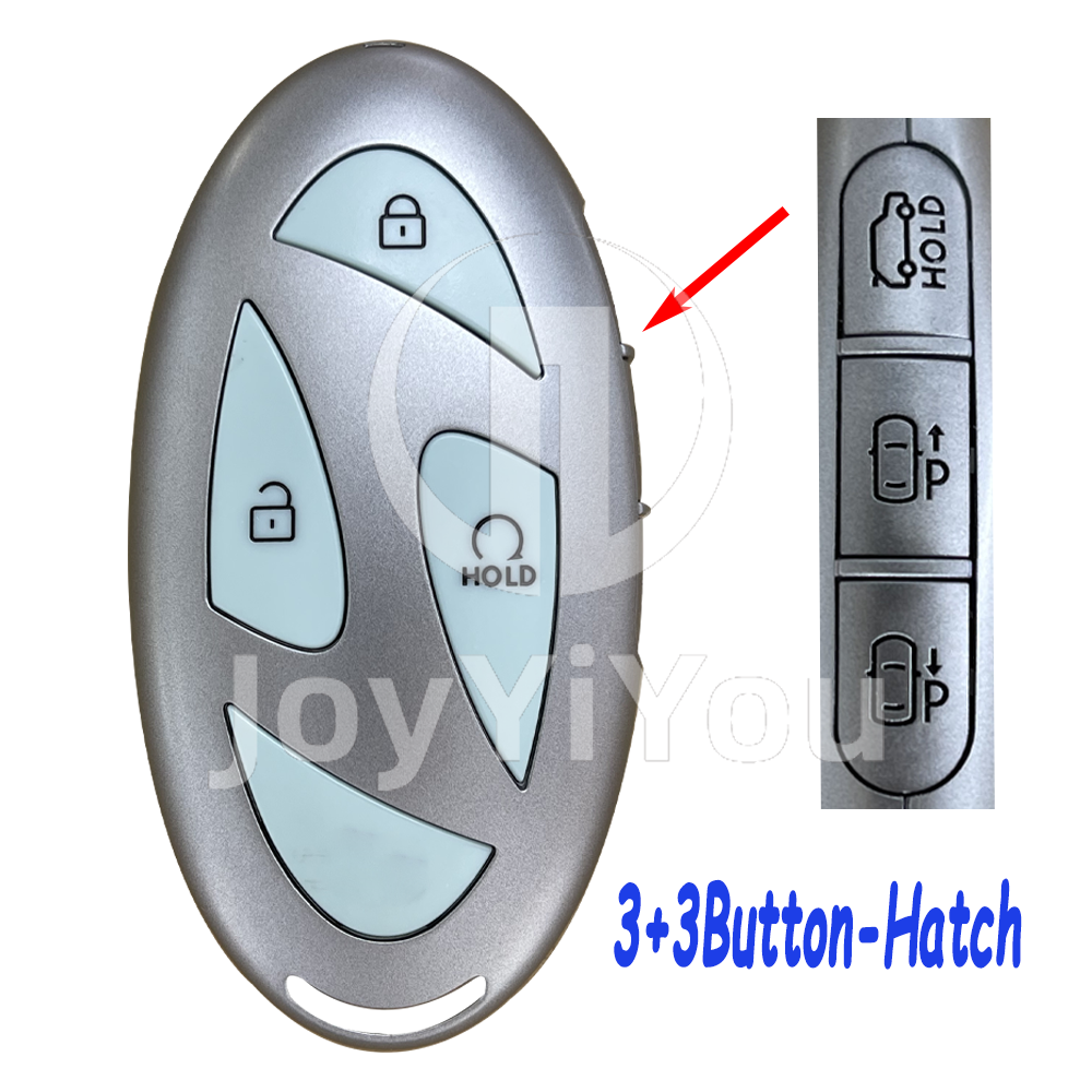 3-3Button-Hatch Smart Card Cover For Hyundai（Blue）