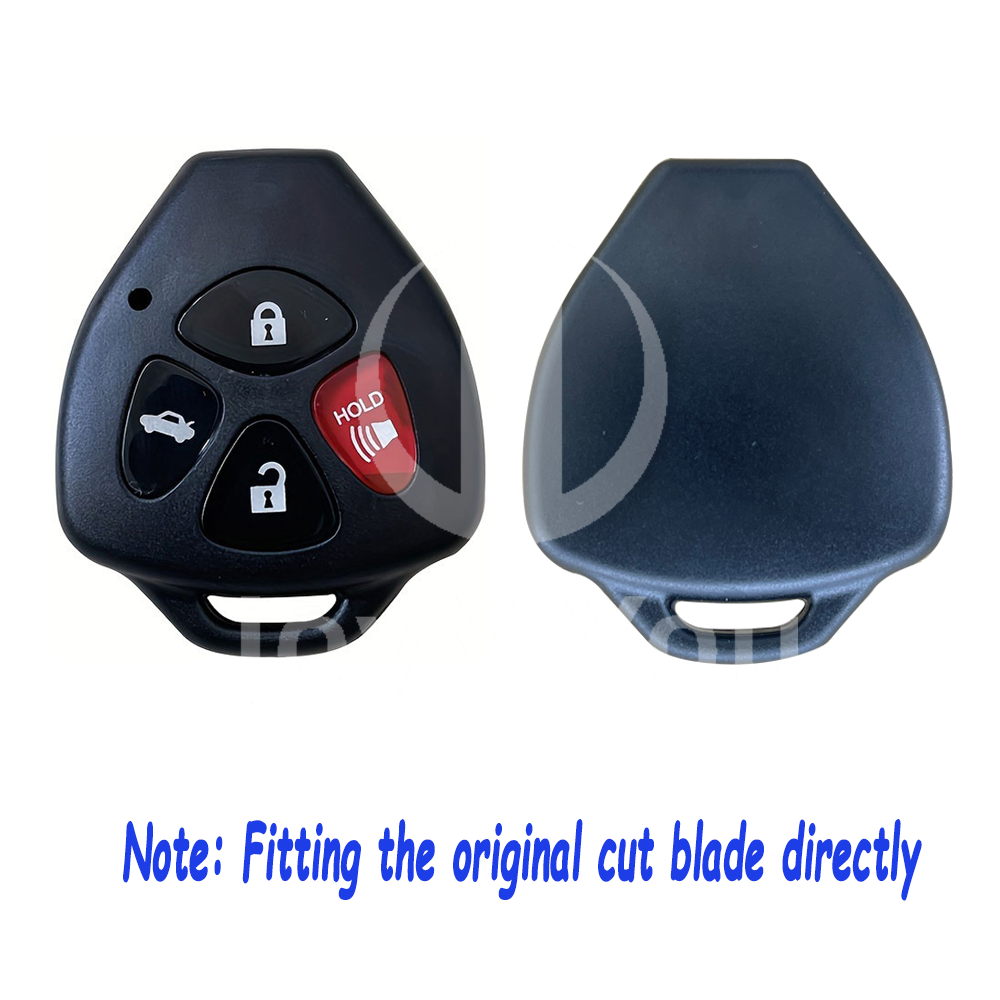 3+1Button Remote Key Cover Replacement No Blade For TOY Remote Key （Without Logo）