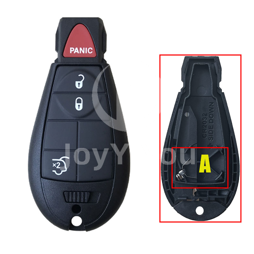 3+1 Button-Hatch FOBIK Cover Without Battery Door For Chrysler（Without Logo）
