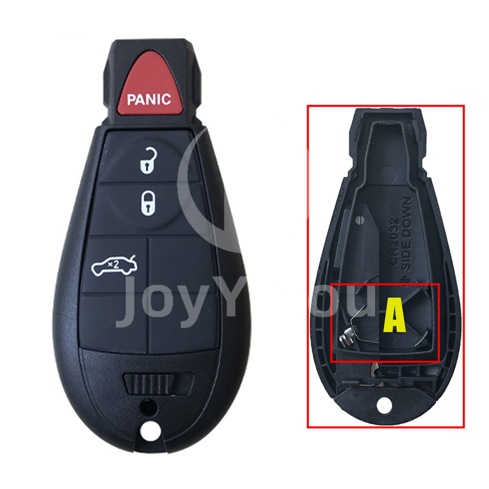 3+1 Button-Trunk FOBIK Cover Without Battery Door For Chrysler（Without Logo）