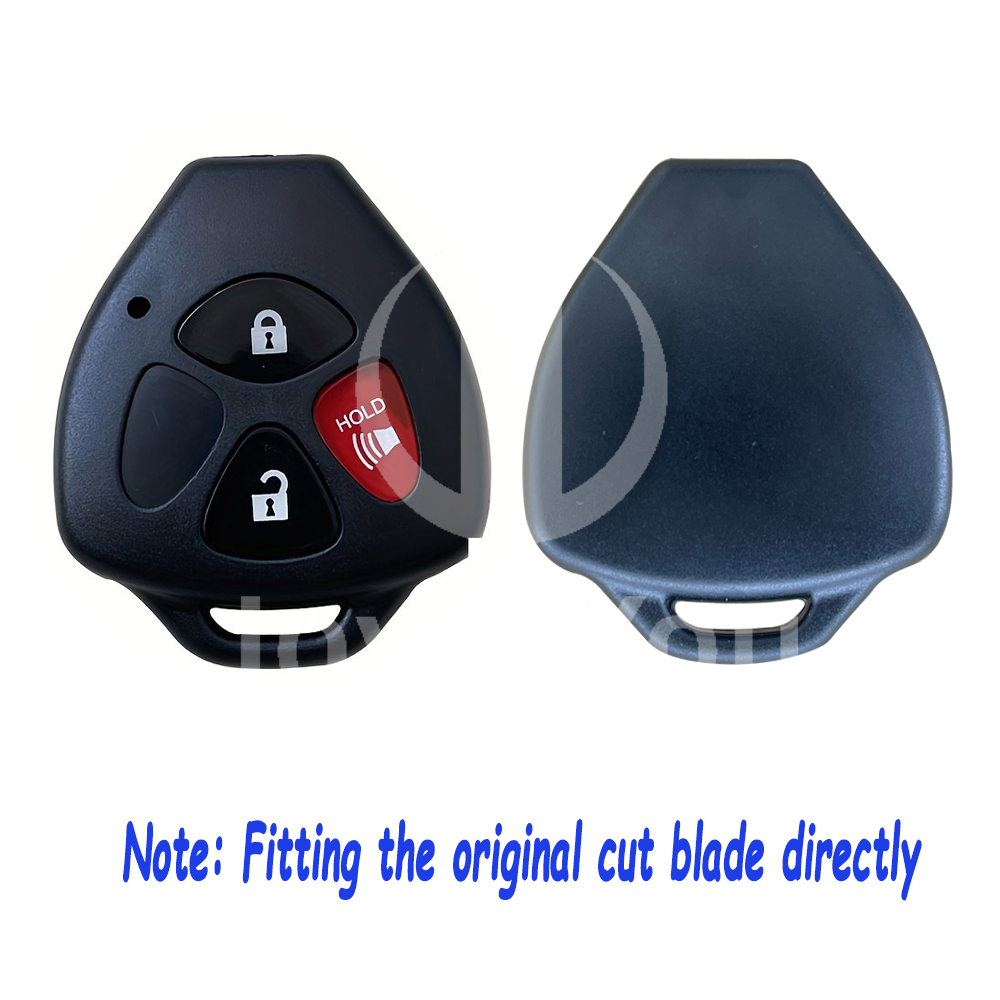 2+1Button Remote Key Cover Replacement No Blade For TOY Remote Key （Without Logo）