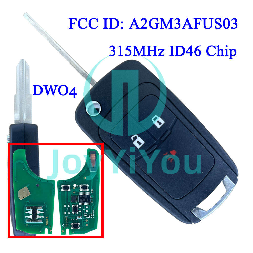 PN:95989830 315MHz ID46 Chip Smart Remote Key Fob A2GM3AFUS03 For CHV Spark 2013 2014 2015 