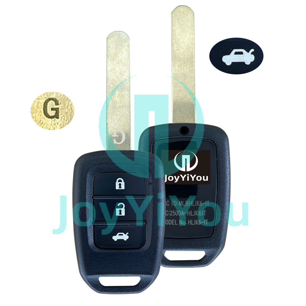 3Button-Trunk G On Blade Remote Key Shell For HON HON66 Blade